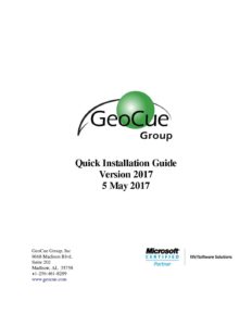 GeoCue 2017 Quick Install Guide - GeoCue Support Knowledge Base