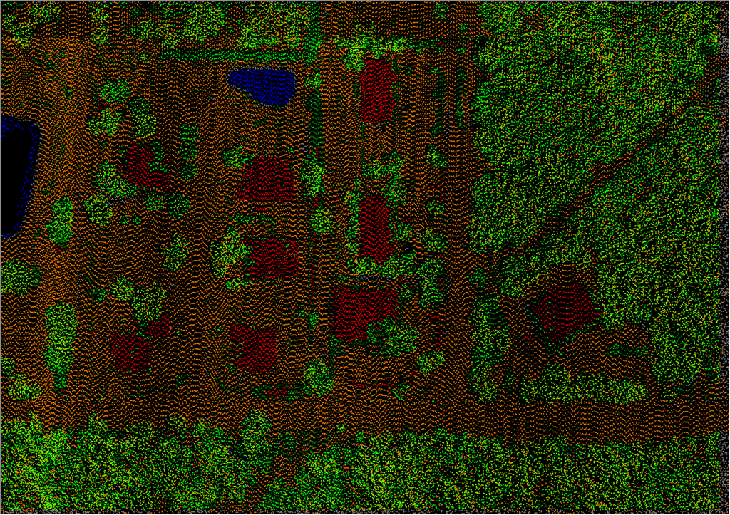 Points from a LIDAR scene