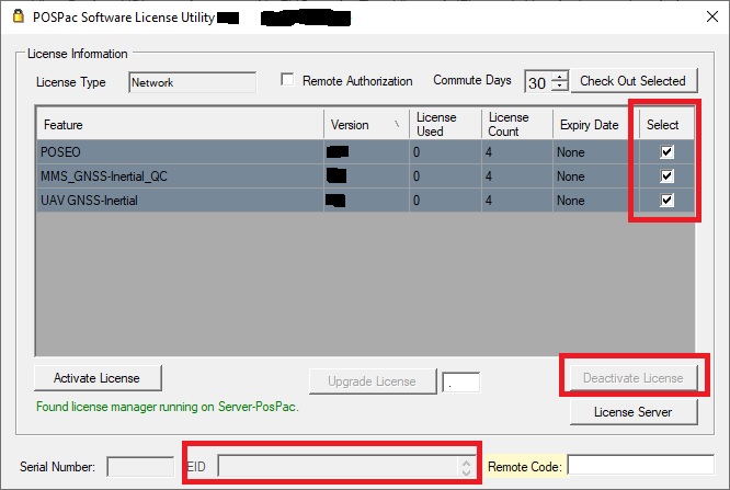 POSPac Software License Utility