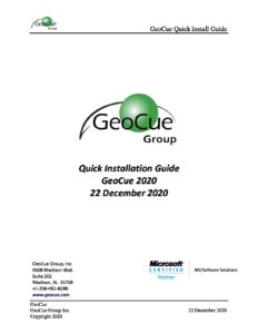 QuickInstallGuide_v2020 - GeoCue Support Knowledge Base