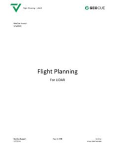 Flight Planning - LIDAR - GeoCue Support Knowledge Base